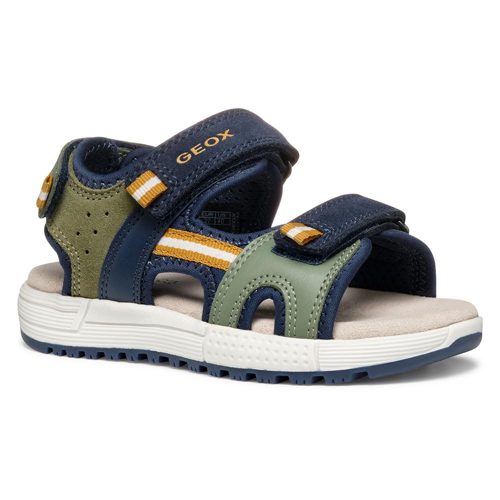 Geox Boys J Alben Boy Sandal, Sage Navy, 0.5 UK