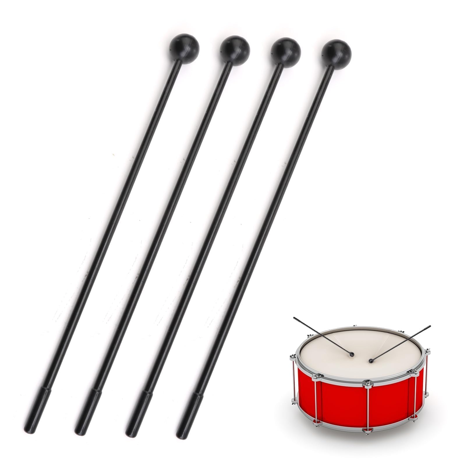 PRETTI Baquetas Xilofono 4 piezas,Baquetas de Percusión,Baquetas para xilófono de madera Accesorios para instrumentos de percusión para Glockenspiel, Xylophone y Metallophone