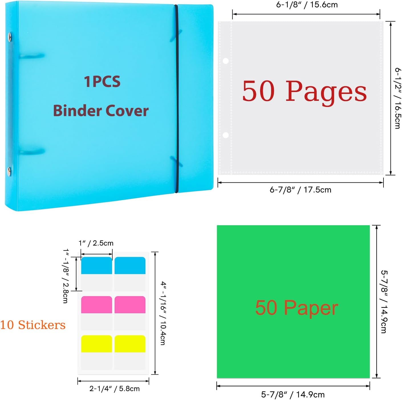 111 Pages1Sets 6x6 Cookie Stencil Storage Binder Die Cut and Stamp Storage Folder Baking Stencil Organizer Scrapbooking Cutting Dies Stencil Storage Book Collections Case Organizer (Blue) image 2
