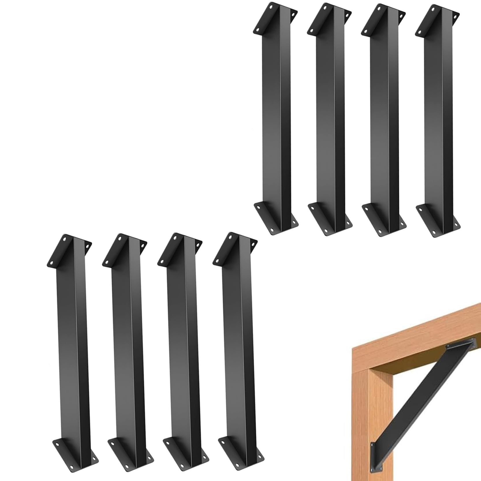 LQSYBHD 45 Degree Angle Support Brackets Heavy Duty Corner Brace Support Pergola Accessory for Wooden Structures Support for Gazebos Treehouses Cabins and Patios DIY Kit(Size:8pcs)