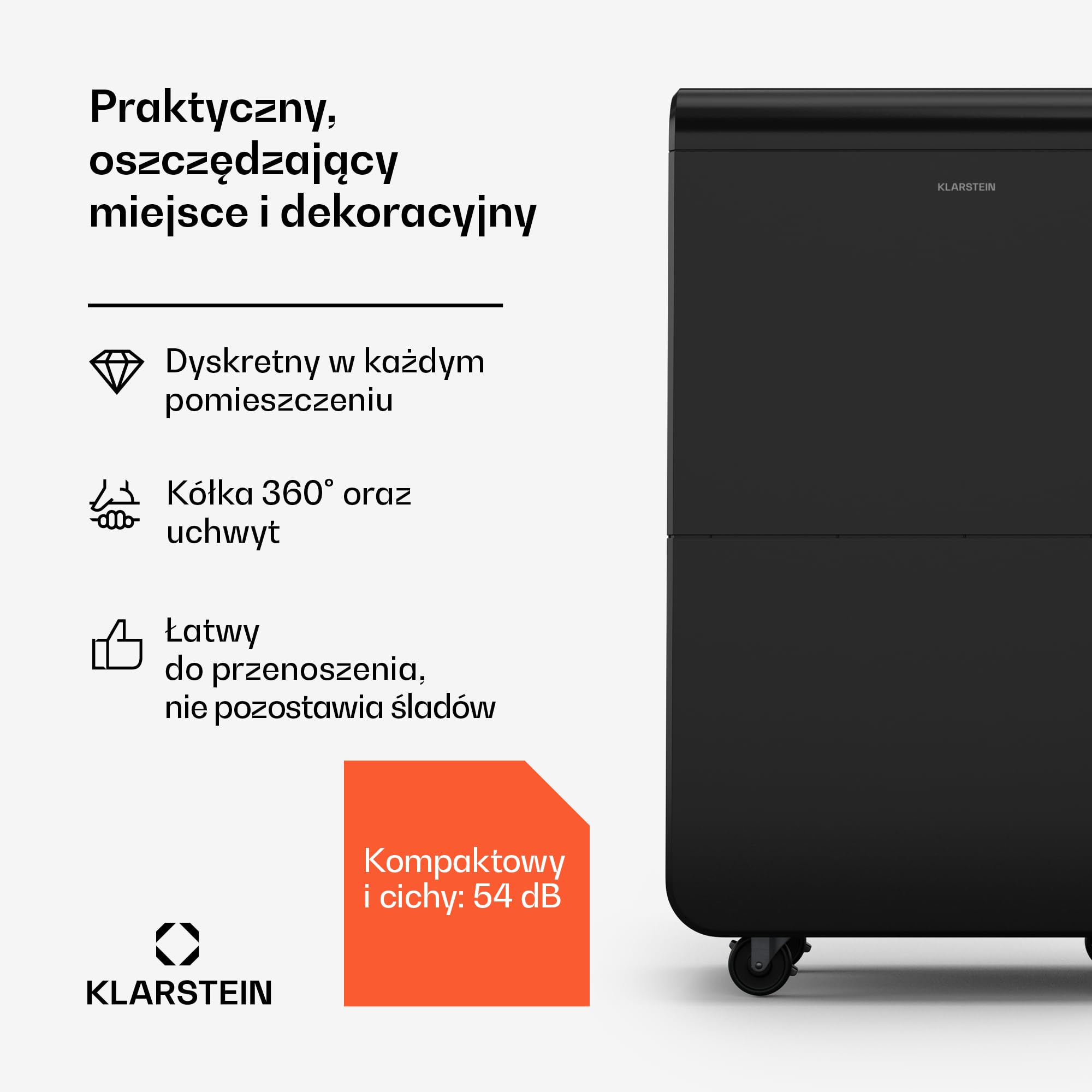 Klarstein DryFy Smart Osuszacz Powietrza 70L/24h 8L Antracyt