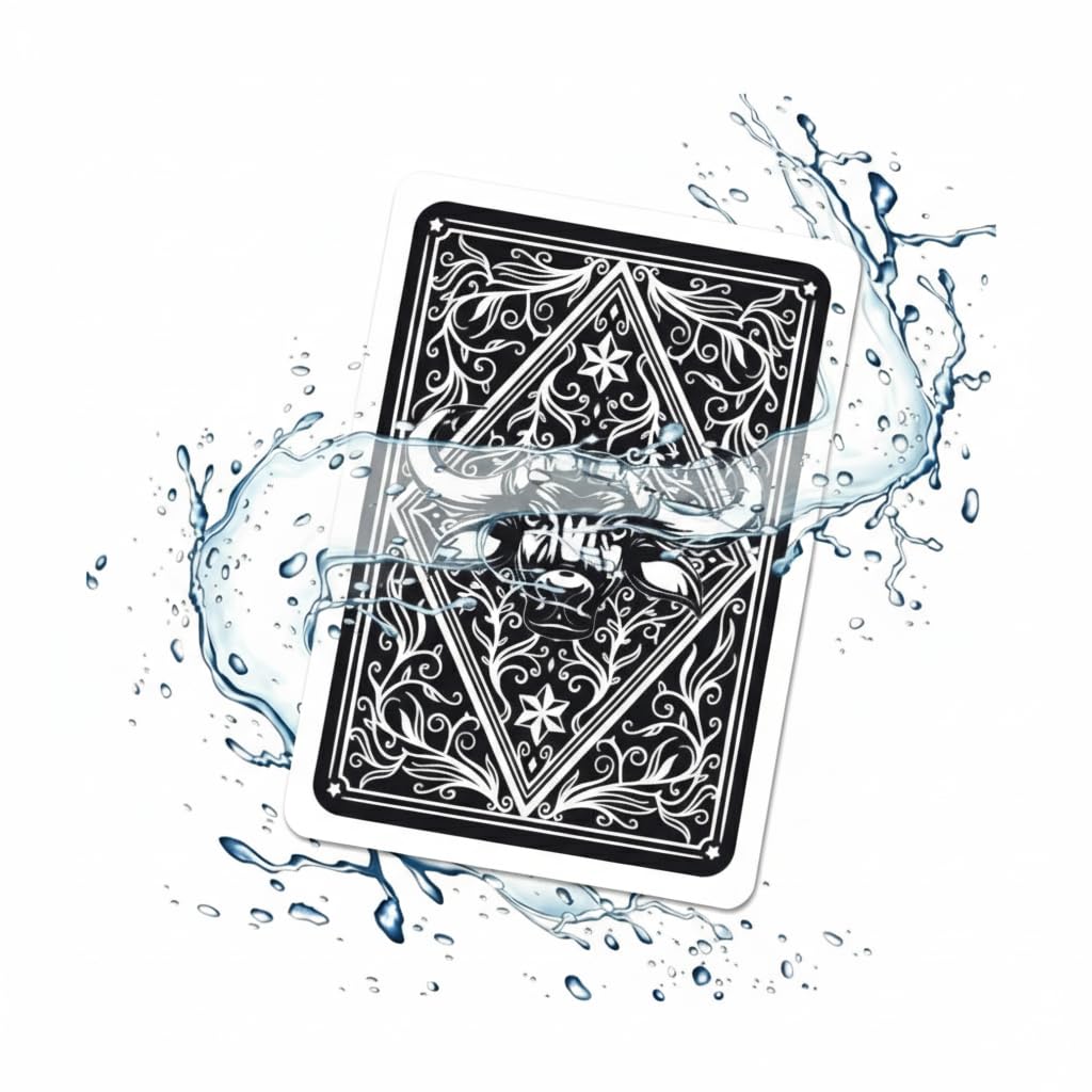 Wasserfeste Pokerkarten aus Plastik – 4 Eckzeichen mit Jumbo Index – Doppelpack Schwarz und Rot