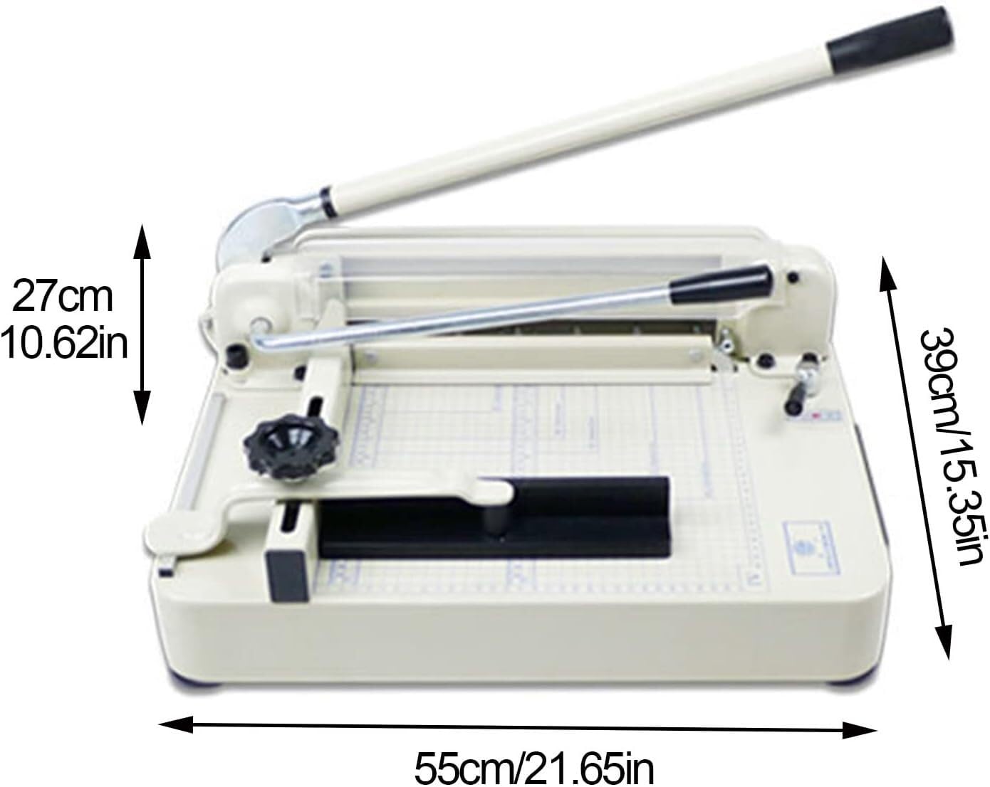 Taglierina a ghigliottina for impieghi gravosi, con Base in Metallo Commerciale, Formato A4, Taglio di precisione a Strati Spessi (400 mm) con Blocco di Sicurezza della Lama