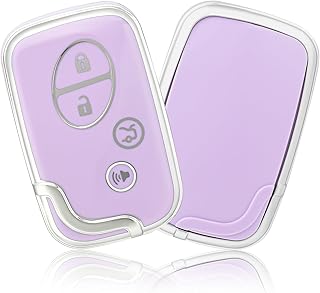 for Lexus Key Fob Cover Special Key Fob Case Holder for Lexus ES350 GS300 GS430 GS450h GS460 is F IS250 IS350 LS460 LX570 RX350 Car Accessories Smart Keyless Remote Key Protector, Purple