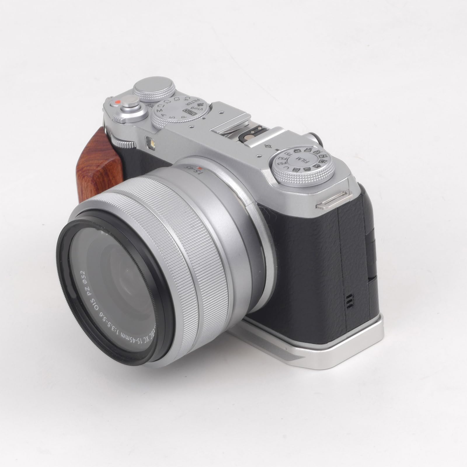 Impugnatura ergonomica in legno per fotocamera XM5 per migliorare le impugnature e un facile accesso alla batteria