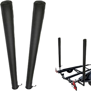 48in Boat Trailer Guide Pole Covers, 2pcs Boat Trailer Guide Pole Pads Black Protective Marine Trailer Guide Poles Pad for Jet Ski Boat Sailboat Trailer Accessories