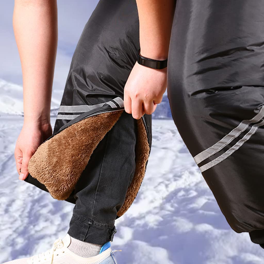 Calentadores de piernas, calentadores de rodillas, Ciclismo Protección contra el frío A prueba de viento Rodilla Cálido Artefacto Invierno Impermeable Rodilla Cremallera Espinilleras Diseño de tira re
