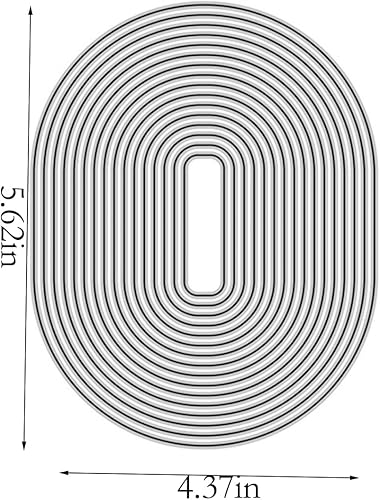 Miniatura 2 de Troqueles de borde ovalado para hacer tarjetas, troqueles de corte de metal, troqueles de papel para álbumes de recortes, suministros de fabricación