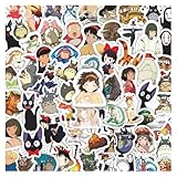 100PCS Cartoon Anime Miyazaki Hayao Stickers for Laptop, Studio Ghibli Anime Waterproof Vinyl Stickers for Kindle, Water Bottle, Phone, Hard Hat, Skateboard, Scrapbooking, Gifts for Kids/Teen/Adult