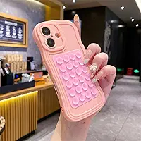 Capa de silicone macio com ventosa e ondas encaracoladas para iPhone 16 15 11 12 14 13 Pro Max 16 7 8 Plus 16e X Xs Max Xr, rosa, para iPhone 7 Plus ou 8 Plus