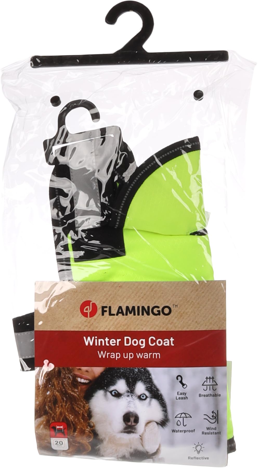 Flamingo Hundemantel Winter Duker Rot 40cm – Wasserdicht