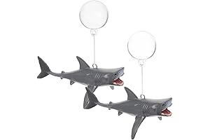 Beaupretty 2 Sets Fish Tank Shark Decoration, Floating Ornaments for Aquarium Layout