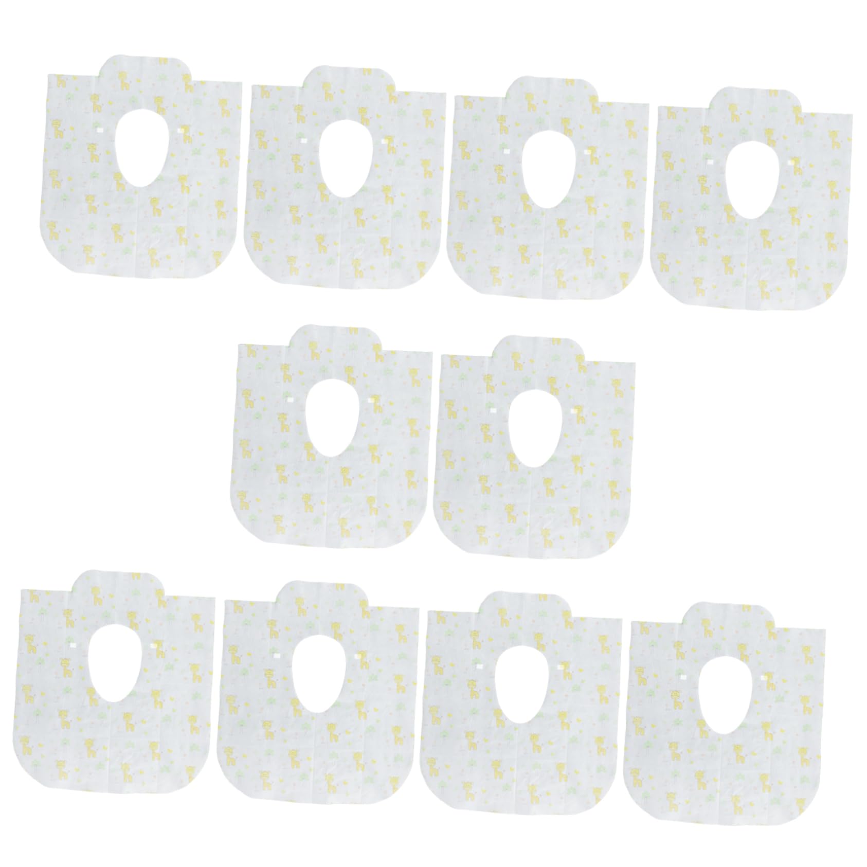 Anneome 10pcs Portable Toilet Paper Mats Disposable Seat Covers Anti-moving Adhesive Protection Travel Essential