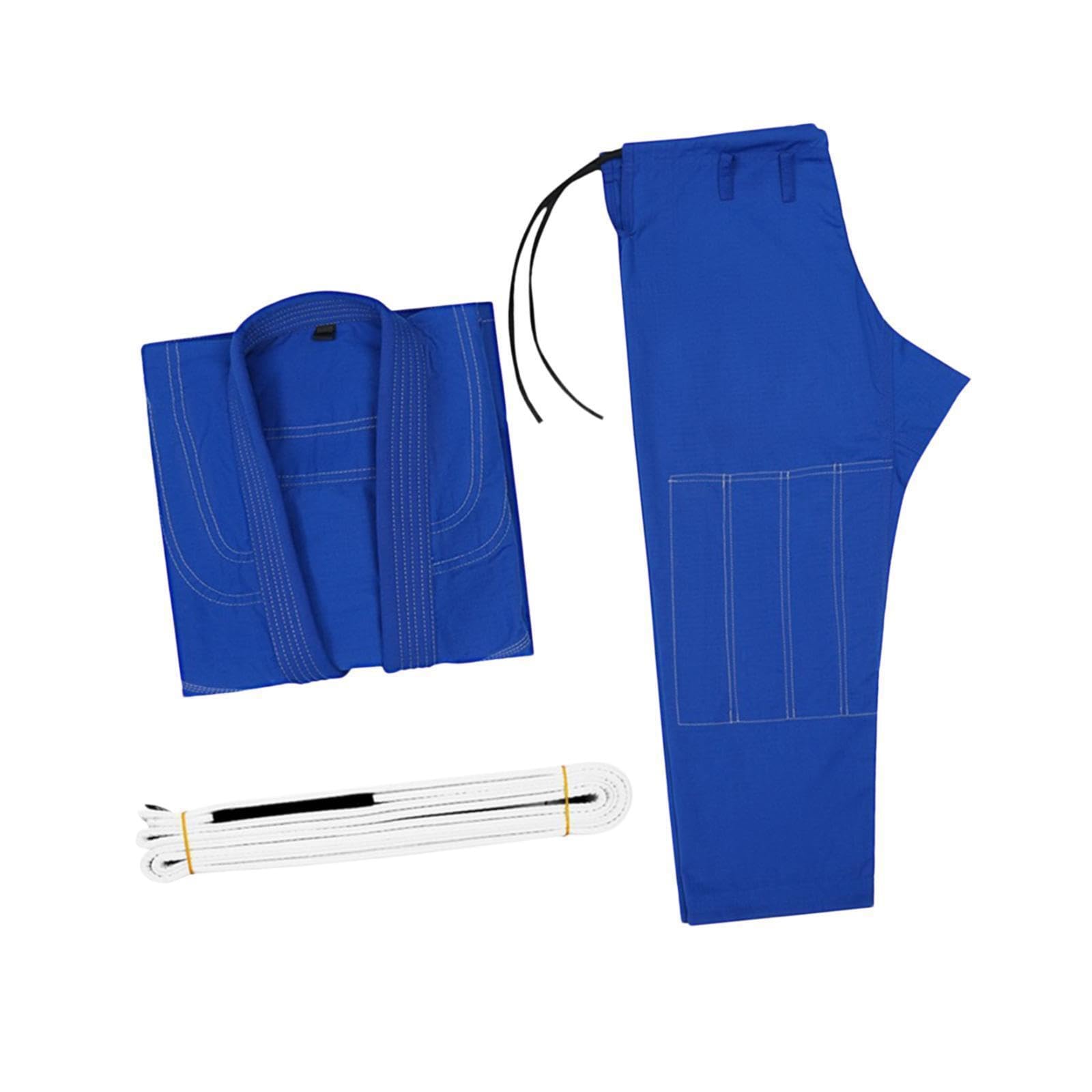 BEALIFE Accessori per abbigliamento per arti marziali, cintura in comoda e leggera per kimono da torneo Brazilian Jiu Jitsu Gi per bambini, uniformi per , Blu , A3