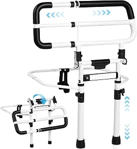 Ntoaujao Foldable Bed Assist Rail with LED Light and Storage Bag