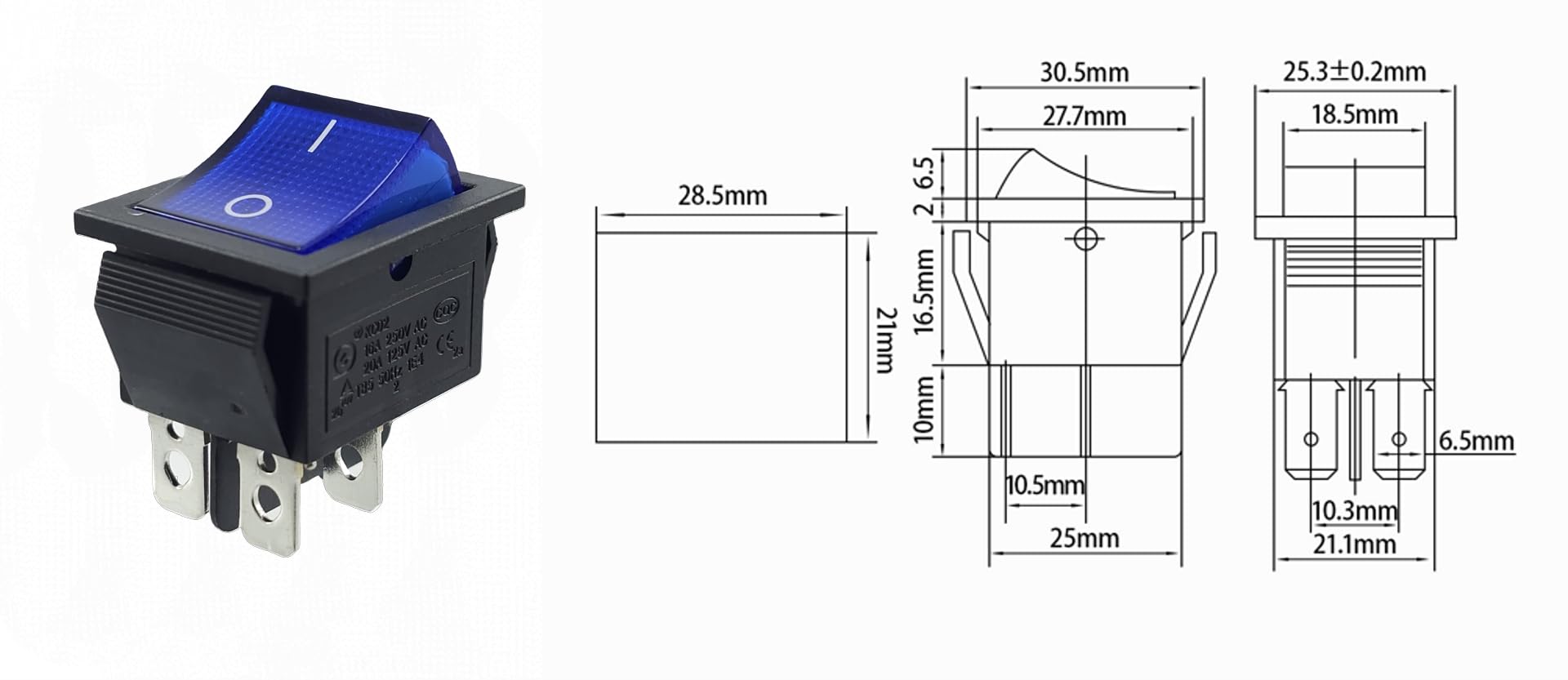 Interruttore A Bilanciere, Illuminato, Colore - Foto 5