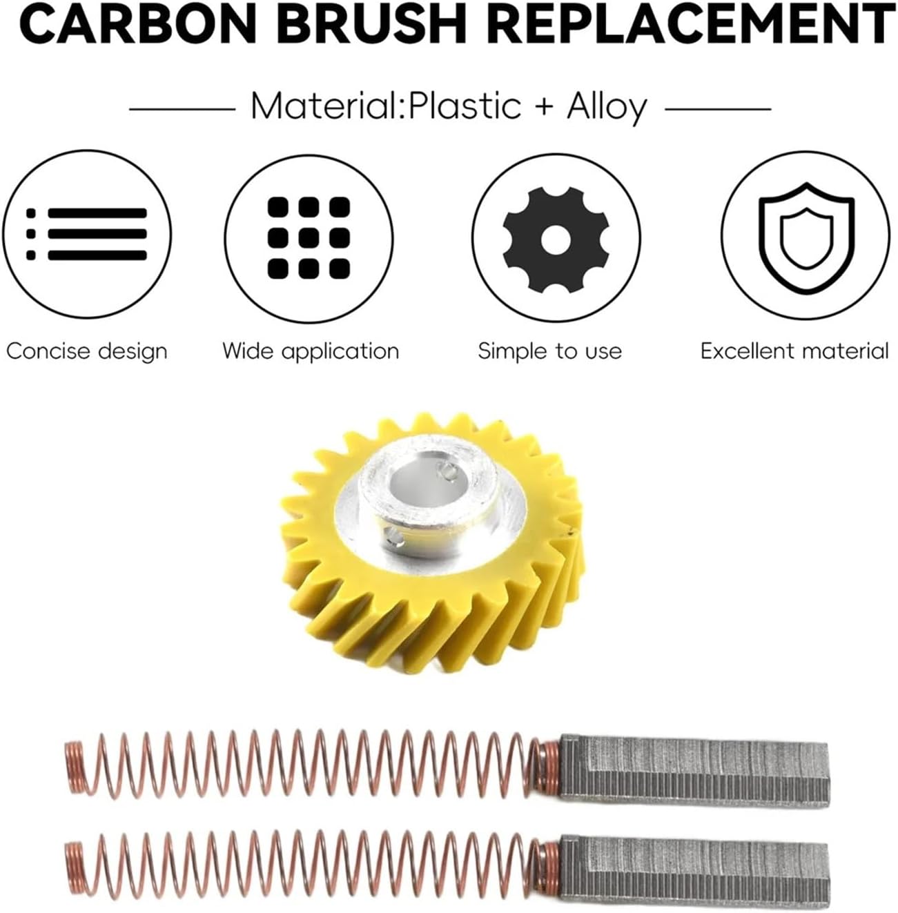 Compatible for KitchenAid Stand Mixer, Motor Brush & Worm Drive Gear, Functional Mechanical Repair Kit