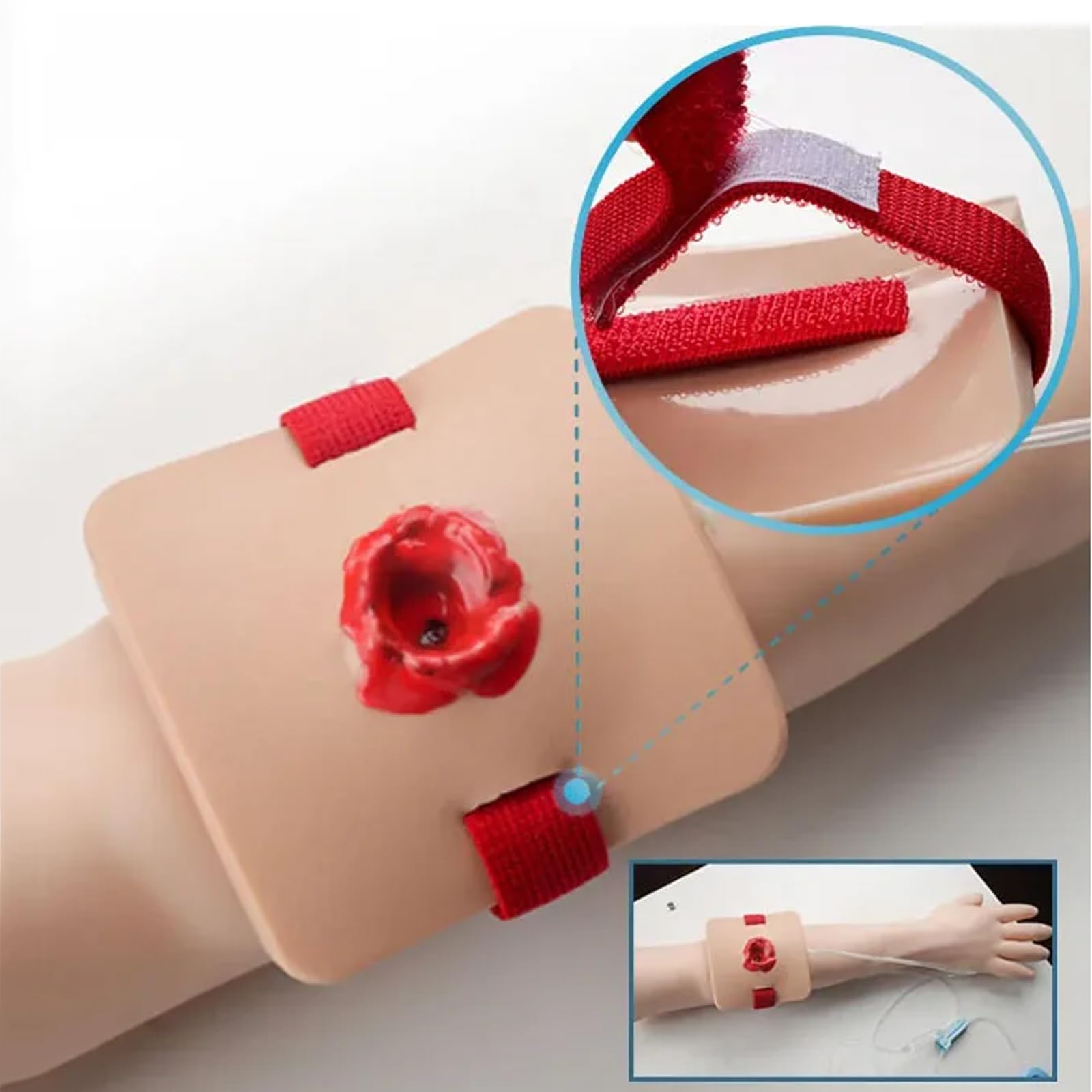 Kit d'entraînement au Pansement des plaies par Balle, simule Le Pansement des plaies et Le Garrot, kit d'entraînement pour arrêter Le saignement, Conception Portable + réutilisable + Silicone M