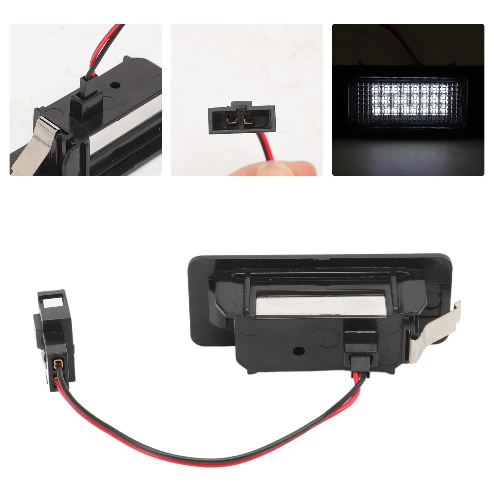 2x Luces Matricula para Audi A1 S1/A3 S3/A4 B8 8K/A4 S4/A5 S5/Q3 Q5 Q7 TT TTS Luz matrícula für VW Caddy Touran Skoda Seat 6000 K 8T0943021 4G0943021 3AF943021