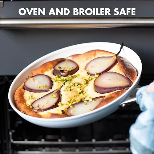 Miniatura 10 de GreenPan Juego de ollas y sartenes antiadherentes de cerámica anodizada dura, 10 piezas, sin PFAS, apto para lavavajillas, azul ahumado