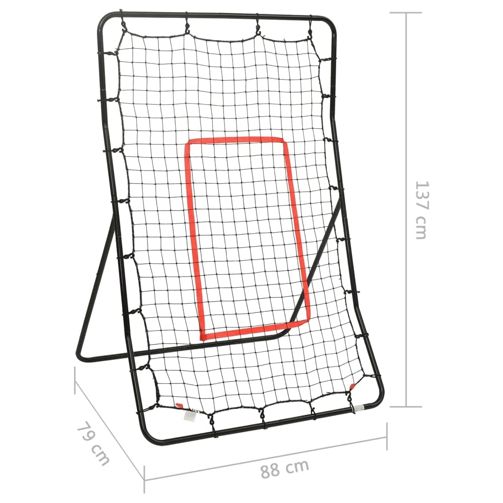 Softball Rebounder 88 x 79 x 137 cm stalowa siatka treningowa z siatką do bramki do piłki nożnej, Popup Minitor, składana, przenośna, idealna do treningu wewnątrz i na zewnątrz, ćwiczeń, gier