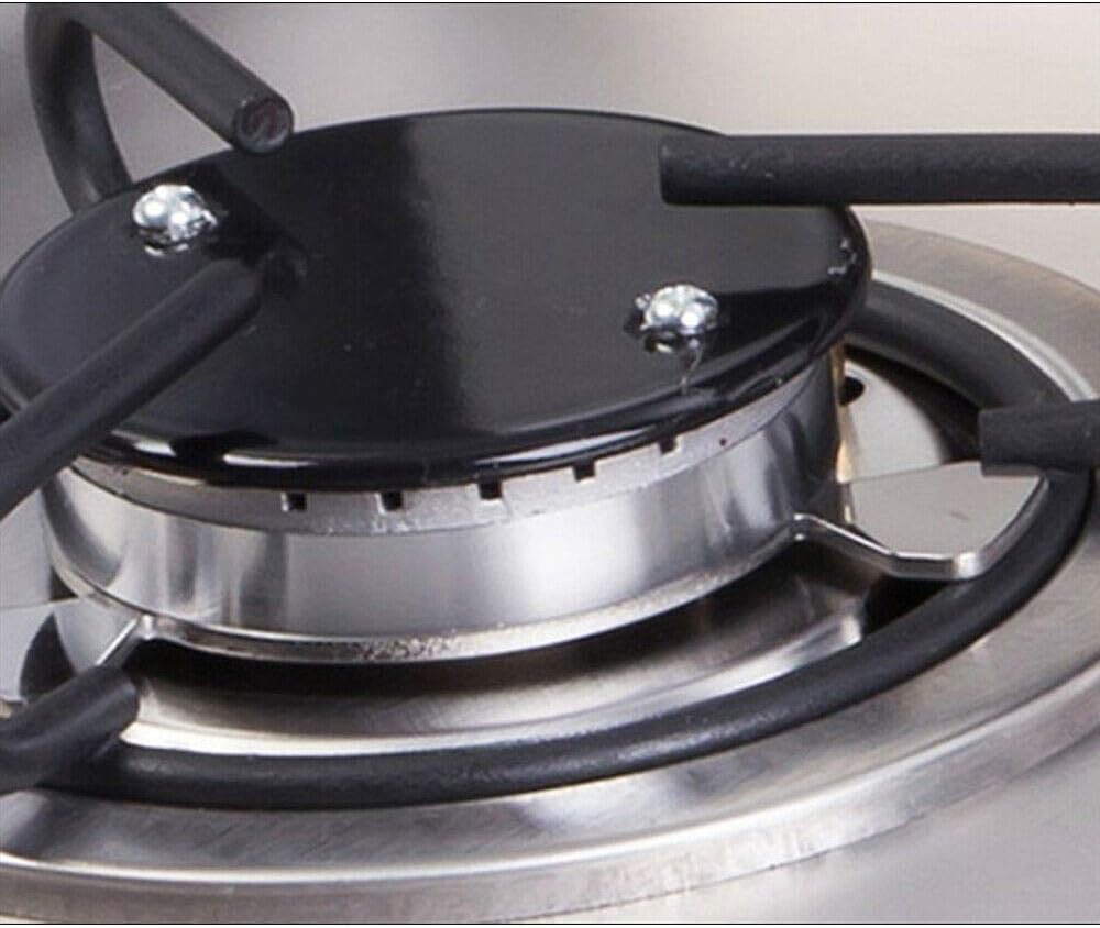 Gas Cooktop L-P-G Single/Double Burner Gas Stove Hob Faucet w/Tempered Glass Surface for RV Outdoor Kitchen Boat Caravan Camper Knob-Control Easy to use&Clean Multi-Protection (Style 3)
