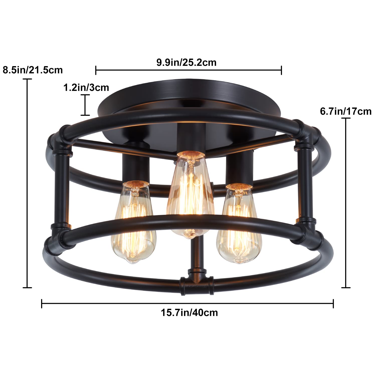 Farmhouse Light ,Hallway Light Ceiling Mount,Industrial Vintage