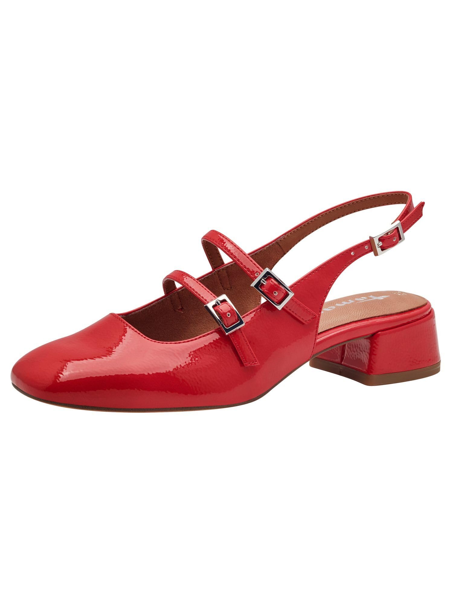 Tamaris Sling Women's Elegant, Red Patent, 6.5 UK