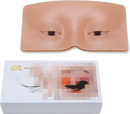Fortive Makeup Practice Face Board 5D Realistic Pad for Makeup Artist Board Makeup Practice, Eyeshadow Eyeliner Eyebrow Lash mapping Realistic Face Skin Eye Make up Practice