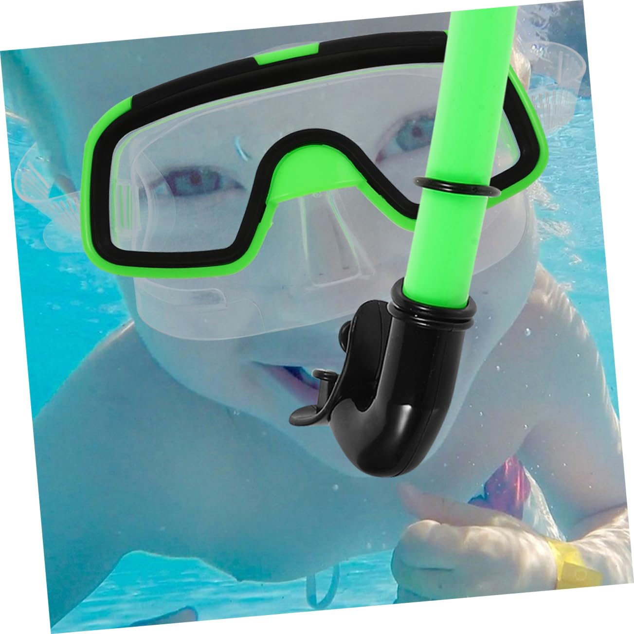 Set Snorkeling Ragazzi Maschera Sub Occhialini e Pinne Compatte per Ragazzi da Spiaggia e Snorkeling
