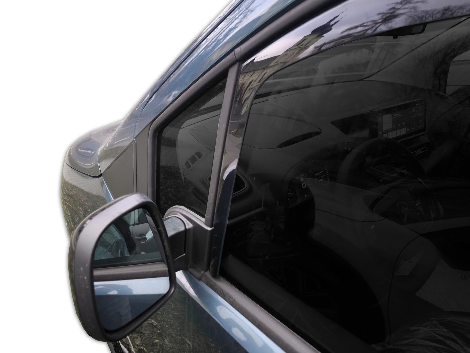 J&J AUTOMOTIVE GD Déflecteurs d'air et de Vent pour Citroen Berlingo Depuis 2018 4pcs, Teintés, Avant et Arrière, Aérodynamique