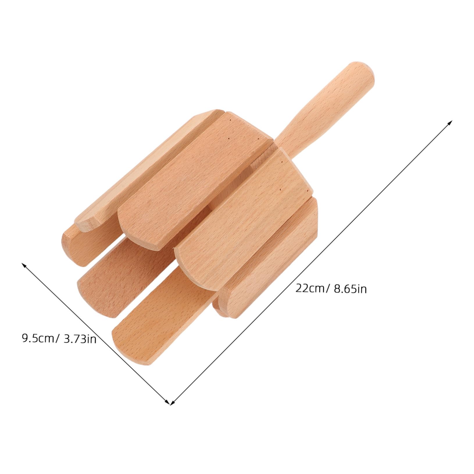 Tubo Rítmico de Ocho Tonos de Madera para Niños, 2 Piezas | Aprendizaje Temprano y Clases Escolares, Sonido Puro, Artesanía Precisa, Color Beige