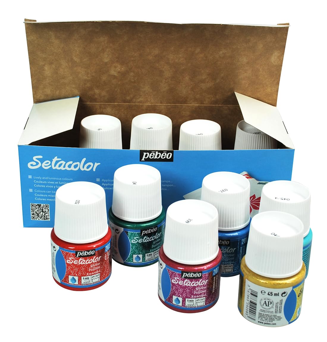 PEBEO INC Pebeo Setacolor Set Blickdicht GLT, sortiert, Einheitsgröße