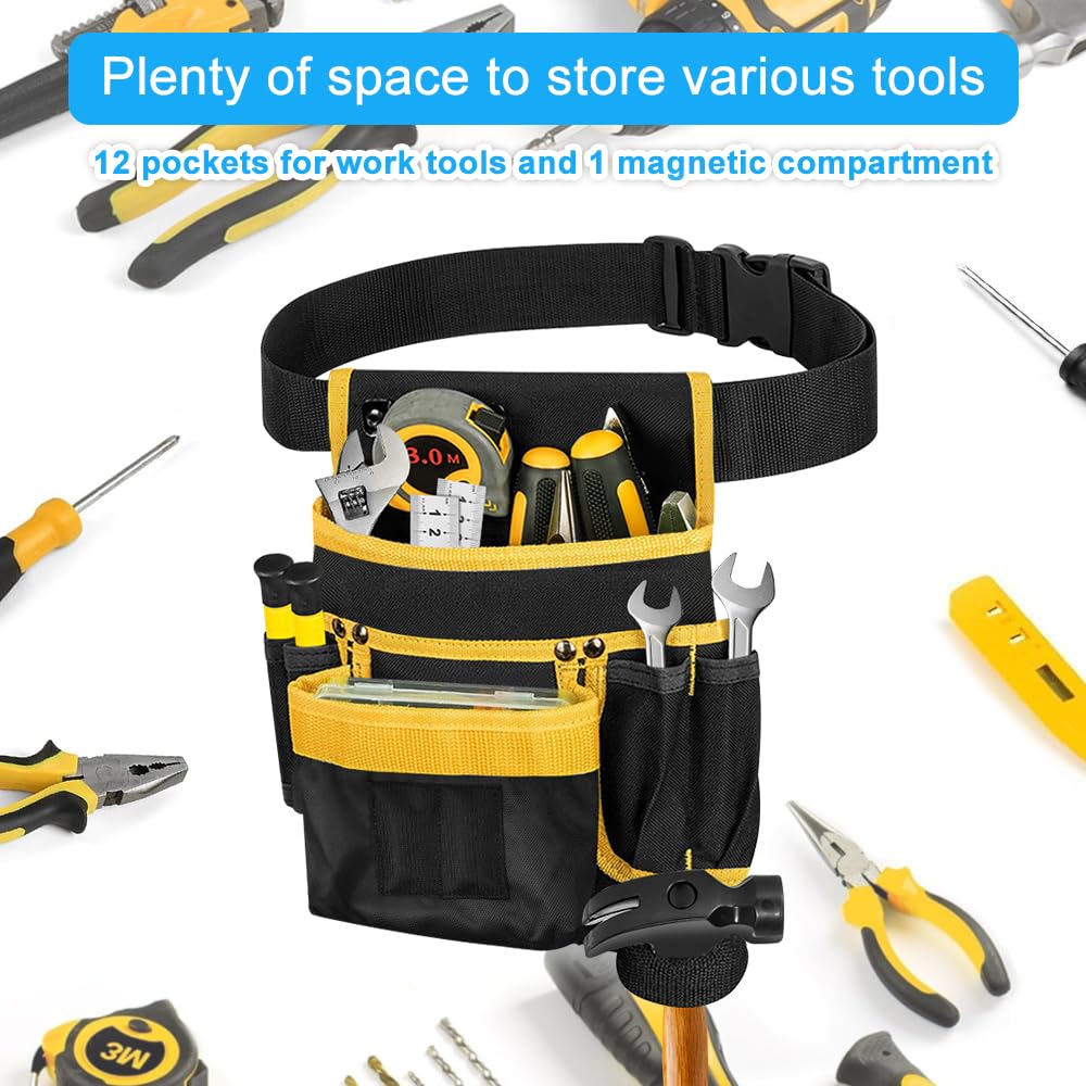 Cintura Porta Attrezzi Regolabile - Per Giardinaggio E Lavori | Cintura Lavoro Con Tasche