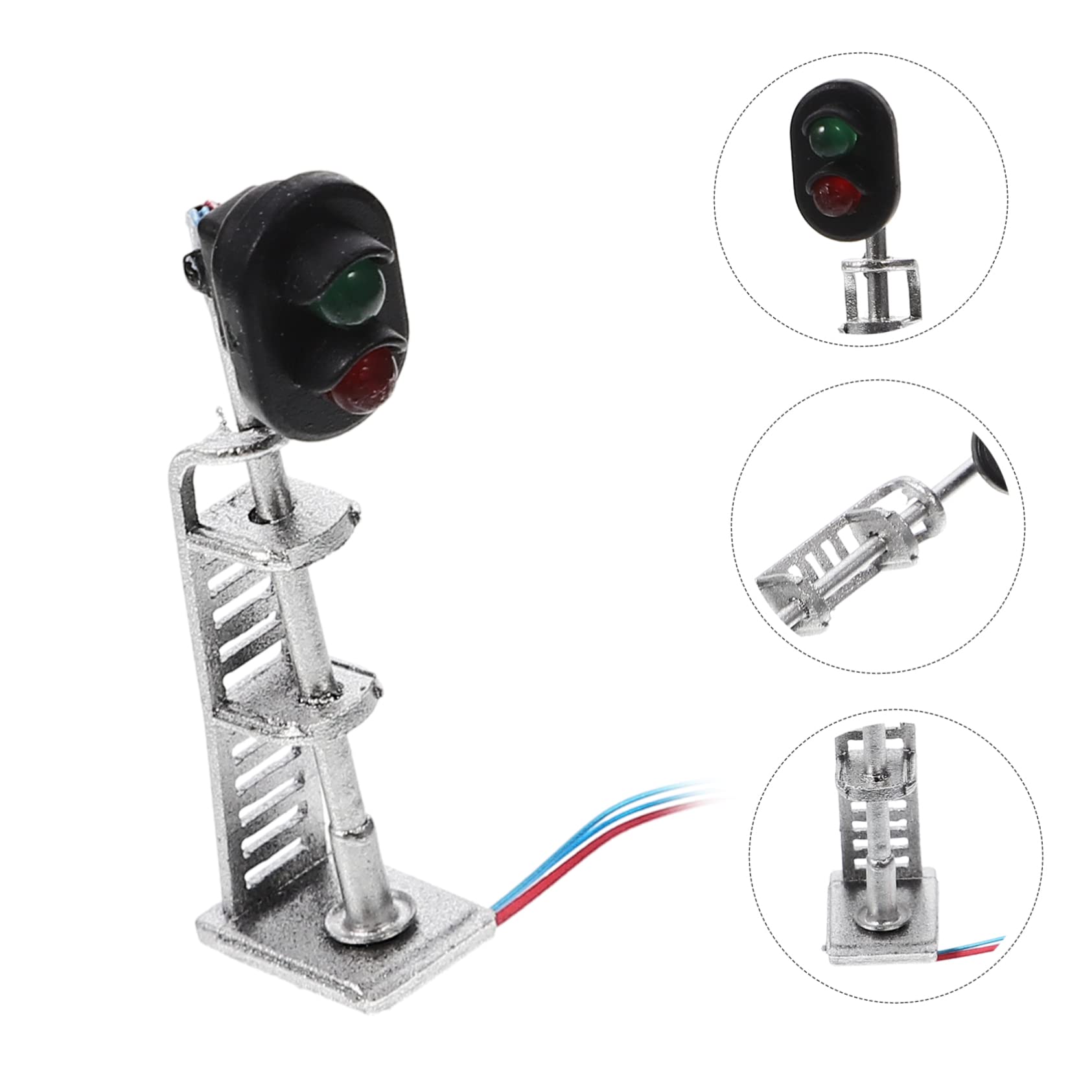 Abaodam Miniature Traffic Signal Light Model for DIY Sand Table Decor Realistic Design for Mini Landscape Projects Lightweight and Easy to Carry for Creative Scenery Display