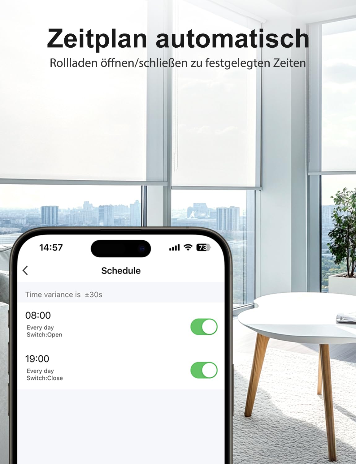 Maxcio WLAN Touch Rolladenschalter für Smart Home mit Sprachsteuerung | Kompatibel mit Alexa/Google Home, Abschaltbare LED-Beleuchtung für Schlafzimmer, Silber 4 Packs, 240V 10A, Nullleiter