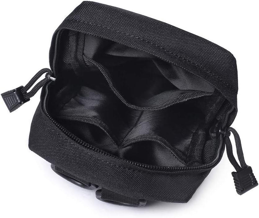 Haafoo 2 Pack Molle Pouches, Compact Water Resistant Tactical EDC Utility Pouches Tear-Resistant Tactical Organizer Gear Pouch Bags