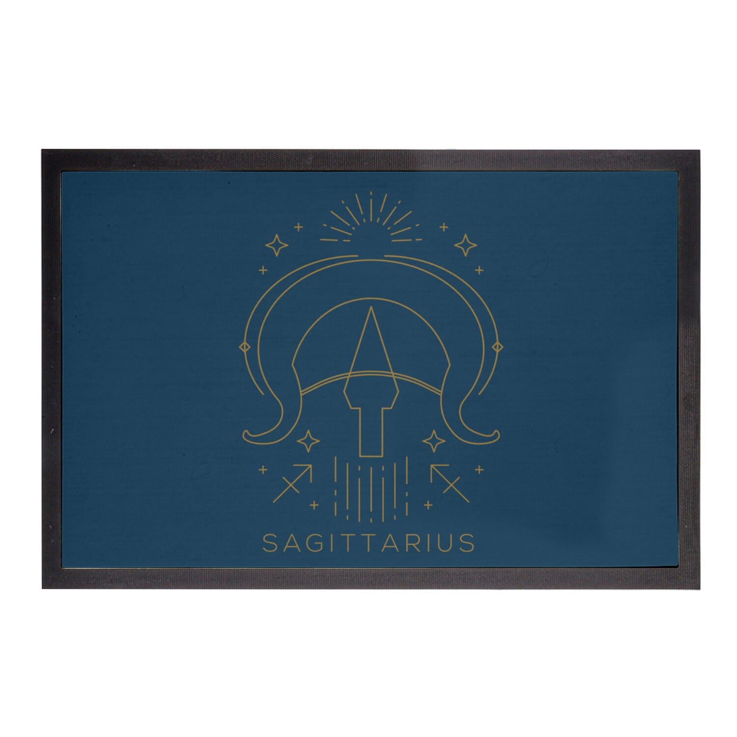 Paillasson bleu Sagittaire 75x50cm, le cadeau déco zodiaque et bohème idéal