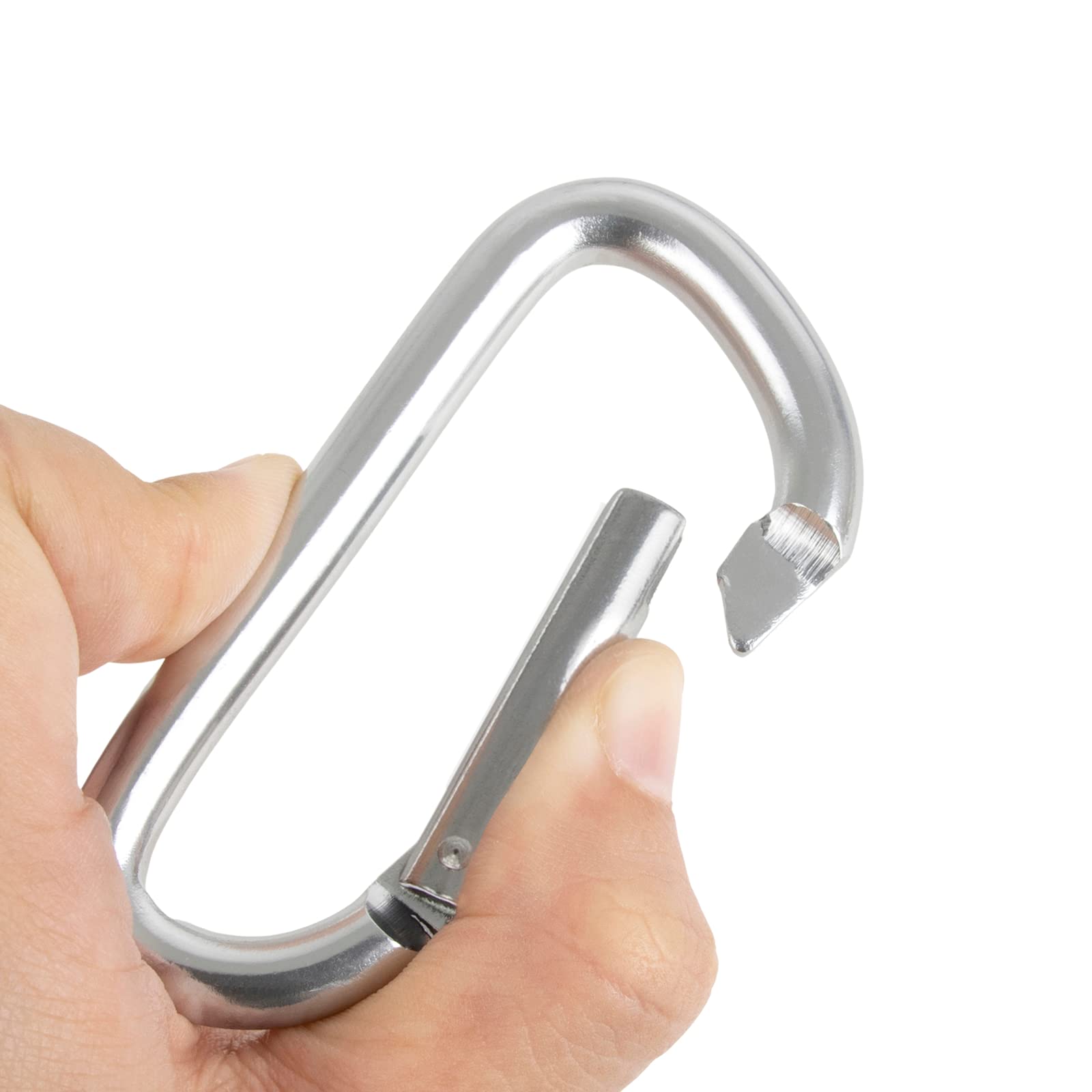 Set di 10 portachiavi a moschettone in alluminio da 7,6 cm a forma di D, compatibili con i portachiavi rossi. | Leroy Merlin