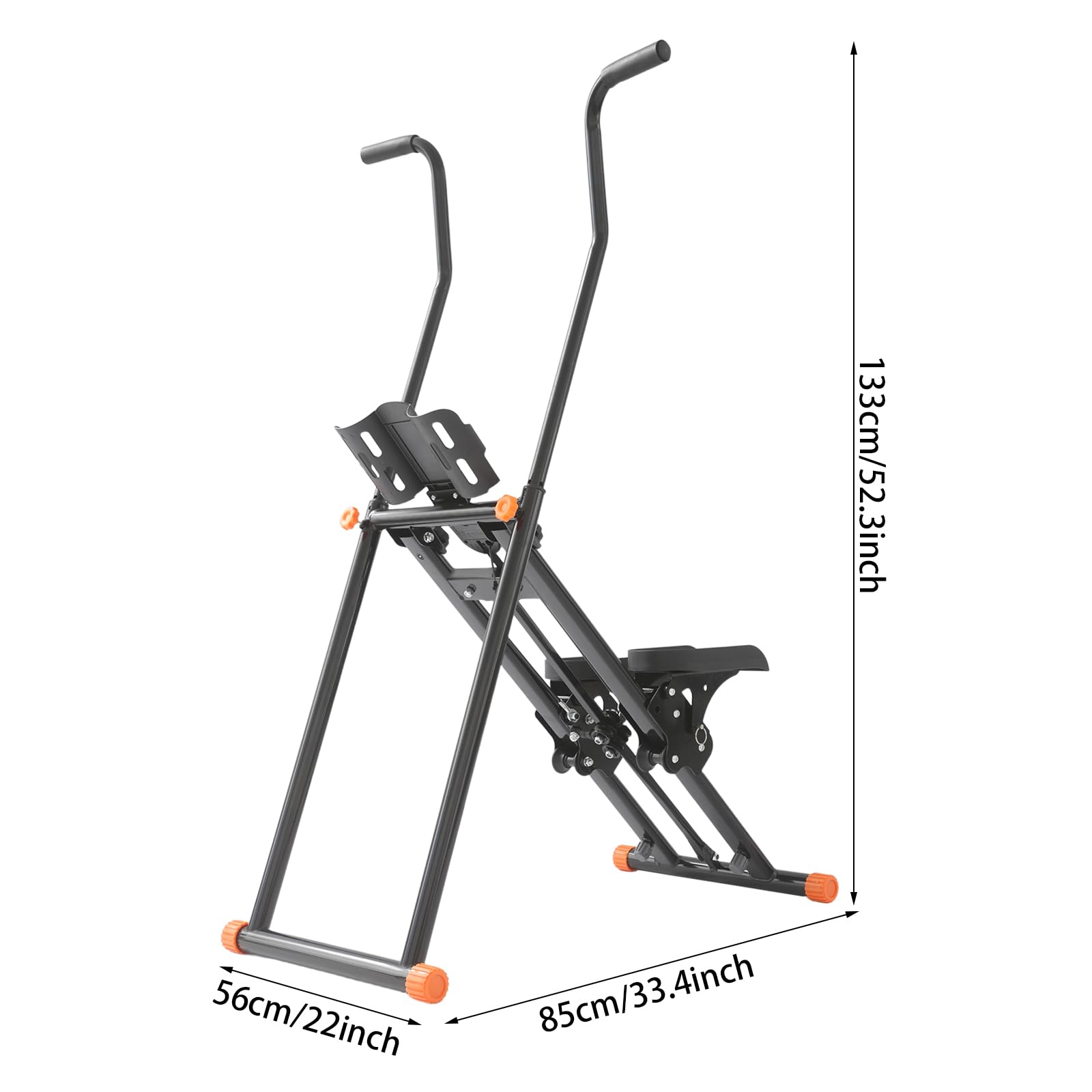 Stair Stepper für Home Gym, Steppers Faltbare Tragbares Pedal, Cardio Übung, Einstellbarem 3 Stufen Widerstand, LCD-Display, Tragfähigkeit 120kg, Fitnessgeräte für Zuhause, Schwarz