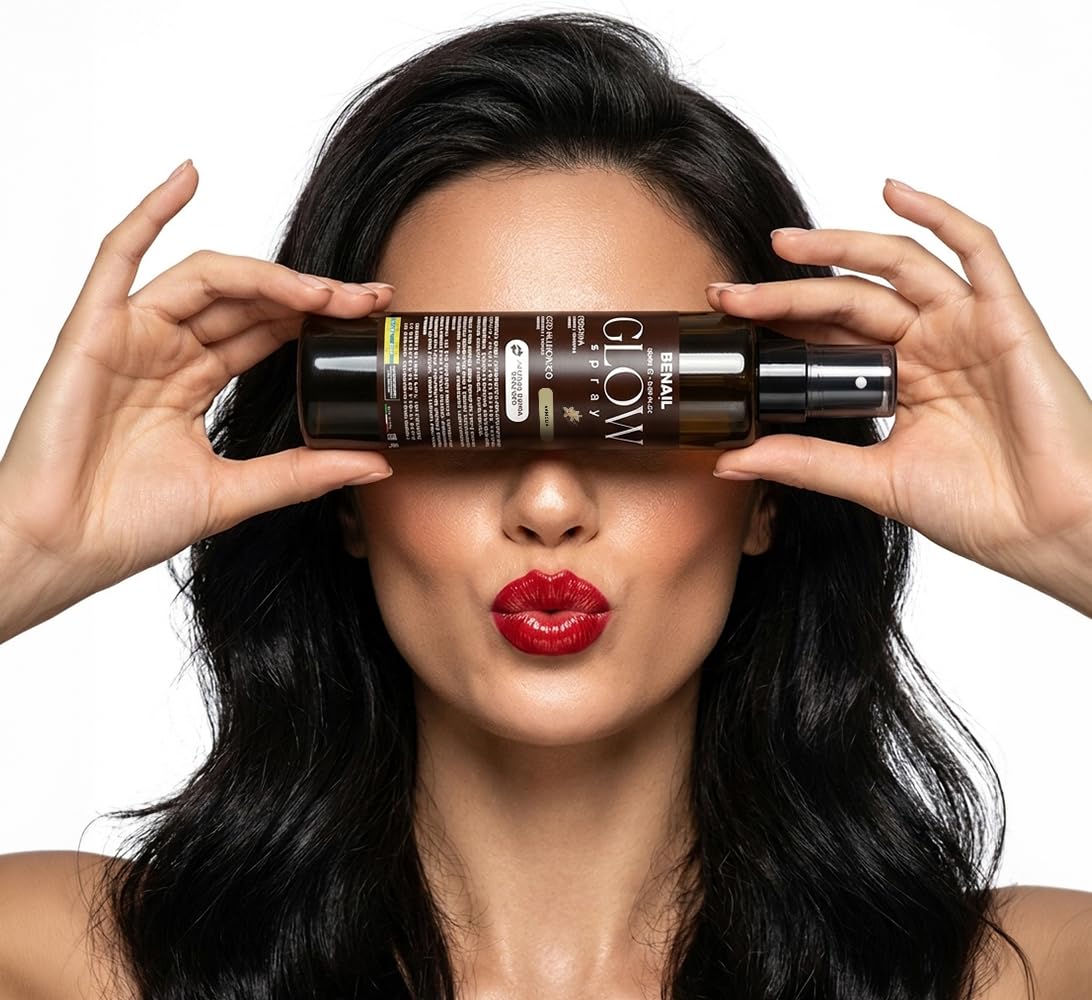 Benail | Glow Spray Idratante Mani e Unghie con Acido Ialuronico e Cheratina, crema mani antiage, Trattamento Cuticole Profumato, lentivo, idratante con Asciugatura Rapida, Made in Italy