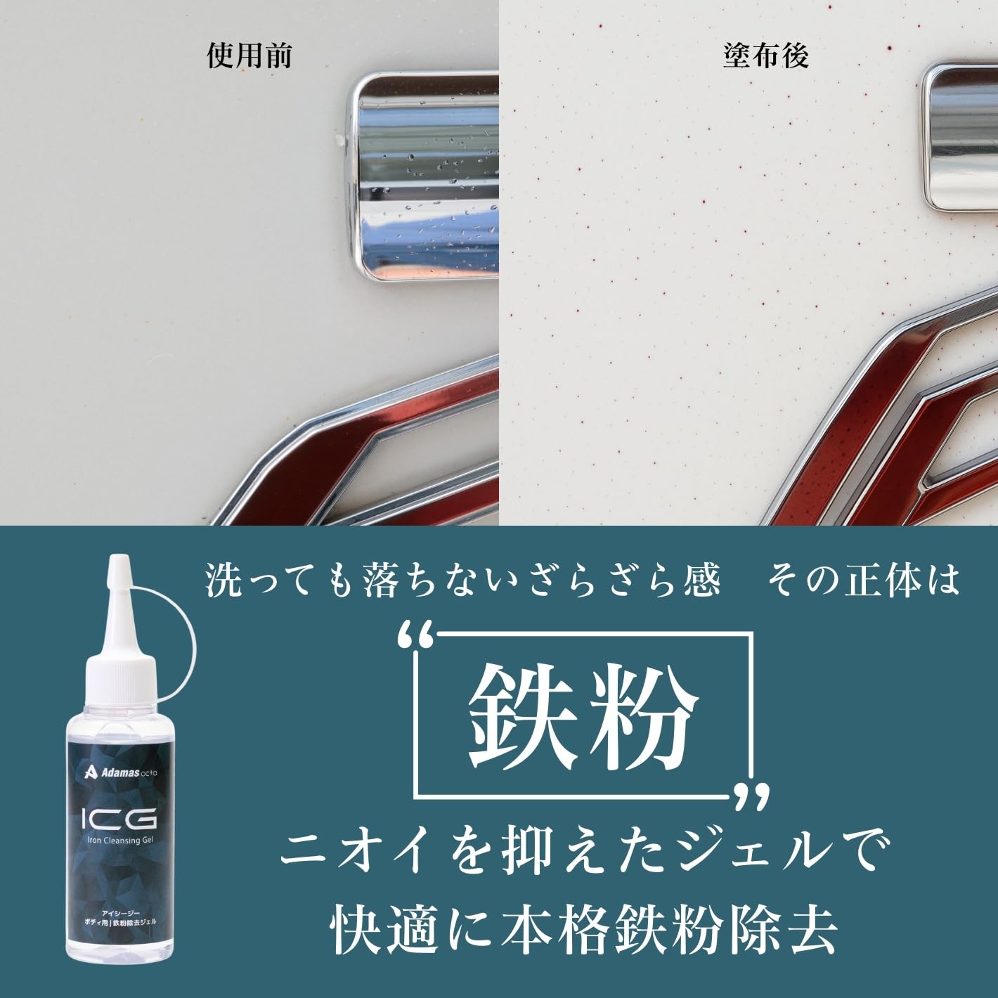 Eelho 自動車用傷隠し　鉄粉　錆除去剤　ポリウレタン防水コーティング剤 Amazon | ICG 鉄粉除去ジェル 【圧倒的低臭＆液だれしない高密着タイプ
