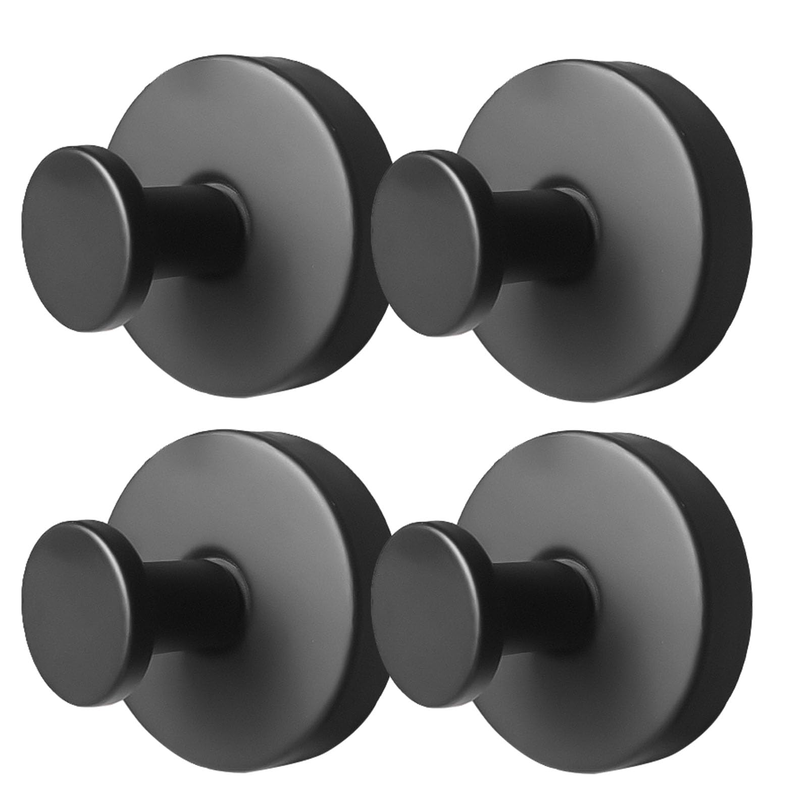 Xikelooy 4 Pcs Suction Cup Hook for Shower?Removable Hooks?Towel Hooks?Suction Hooks for Bathroom, Bedroom, Glass Window (Black)