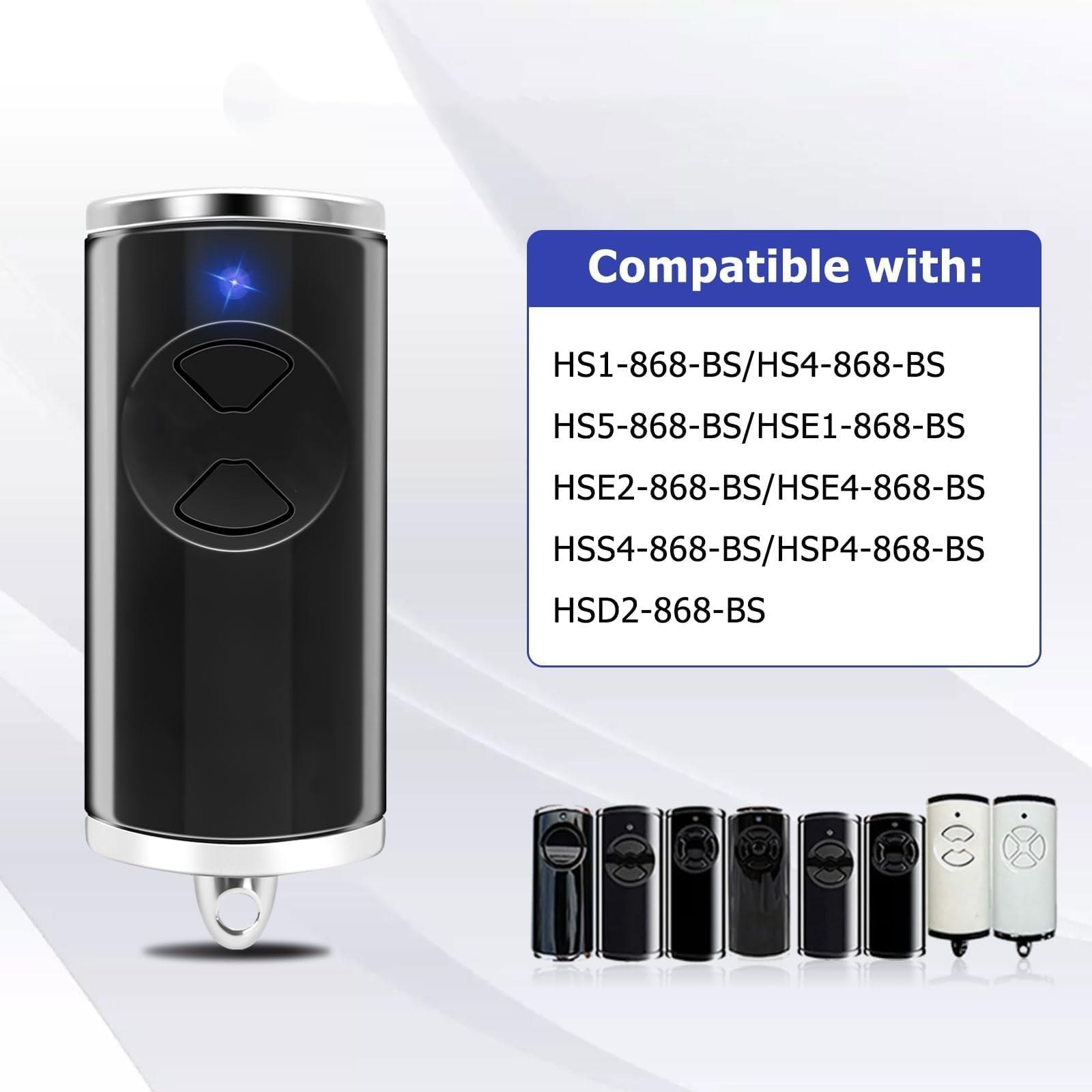 868,3 MHz BS Garagentor Fernbedienung 2 Kanal fur HSE2-868-BS Handsender HSE4 HSE1 HS1 HS4 HS5 HSZ1 HSD2-868 BiSecur, 2 Stück