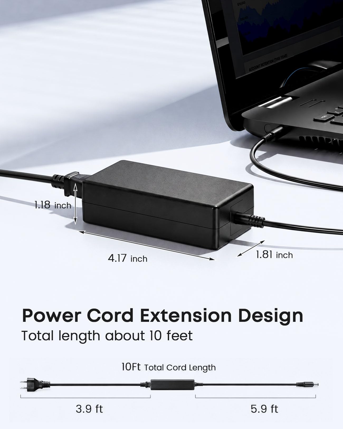65W Caricatore 4.5mm Compatibile con Dell Inspiron Laptop