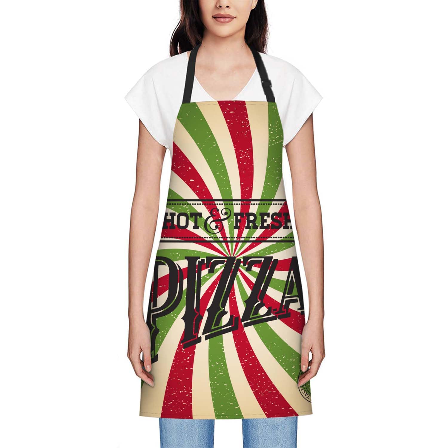 Smooffly Pizza Poster Apron for Chefs Cooking and Baking for Men and Women Kitchen, Butchers, BBQ & Catering Bibs - Image 2