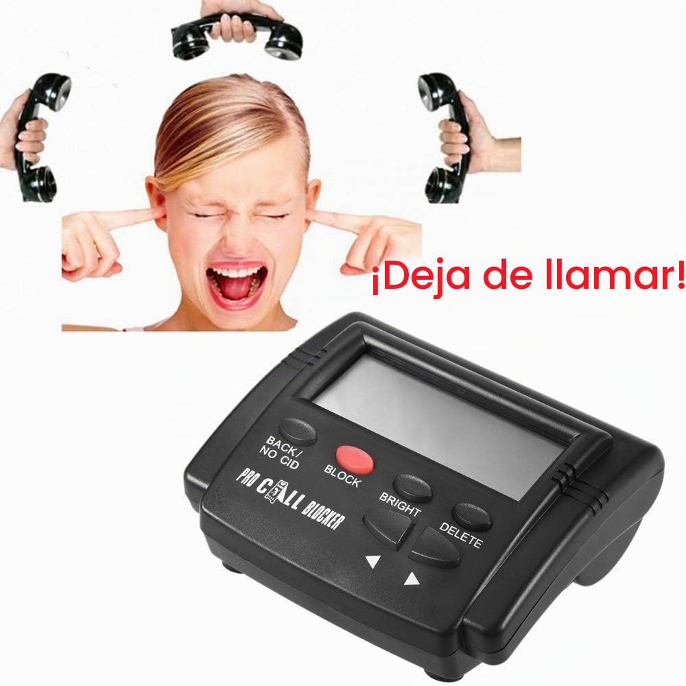 CT-CID803 Caller ID Box Call Blocker Detenga las llamadas molestas Dispositivos Pantalla LCD de llamada con 1500 números de capacidad stoping Todas las llamadas frías para teléfonos fijos