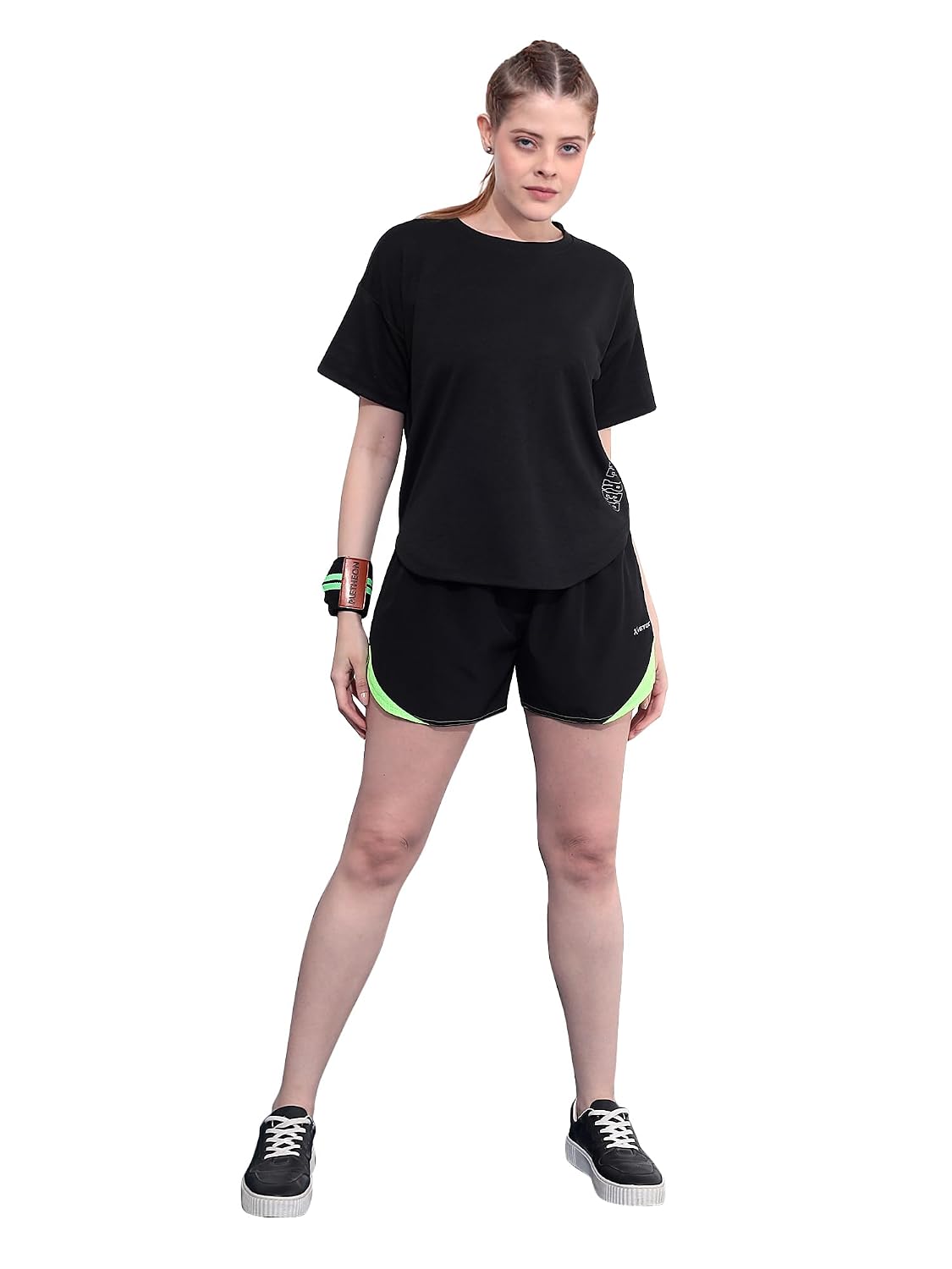 Kvetoo Women Apple Cut Gym T Shirt Breathable Workout Tee Slim Fit Activewear Top Sports Training Yoga T Shirt Women