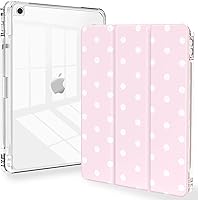 Vista 20 de Feams Funda para iPad de 9ª generación, funda triple para iPad 10.2, cubierta trasera transparente con soporte para lápiz y apagado Ángel