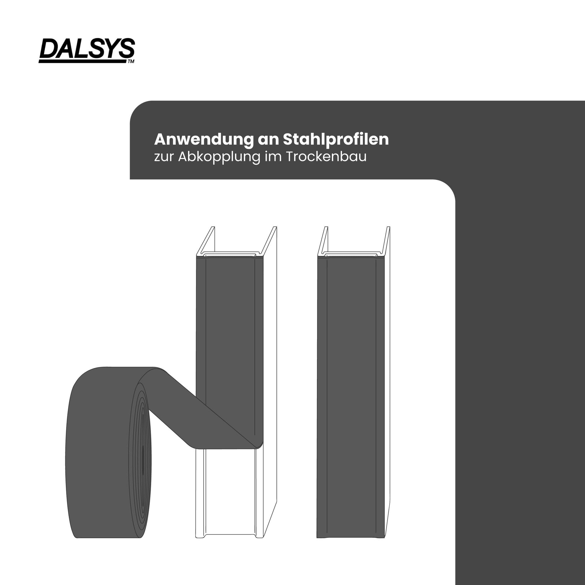 Trennwandband selbstklebend 30m x 95mm Schwarz